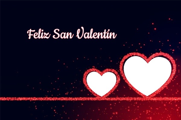 Feliz San Valentín, 2 fotos Fotomontáž