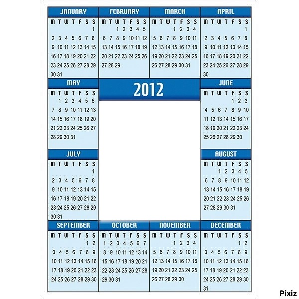 calendrier 2012 フォトモンタージュ