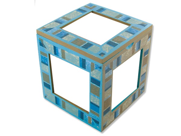 cube bleu Fotomontagem