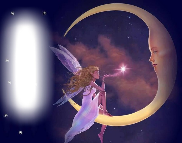 Angel-Kiss to the Moon Photo frame effect