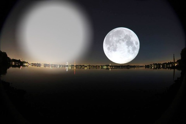 Luna llena Montaje fotografico