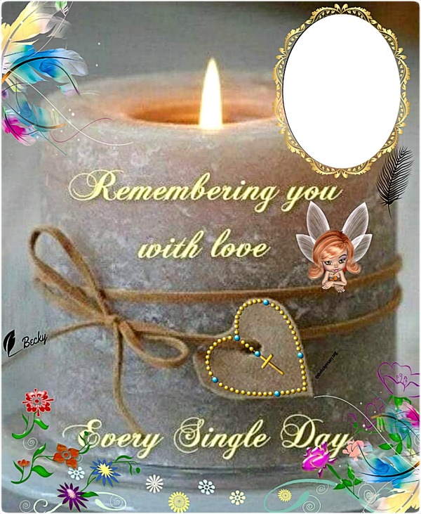 remembering you with love Photo frame effect