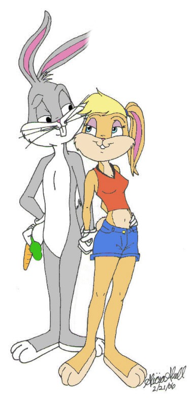 Lola Bunny end Bugs Bunny Love Fotomontāža