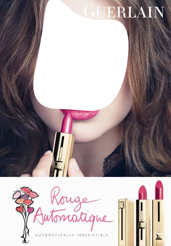 Guerlain Rouge Automatique Lipstick Advertising フォトモンタージュ