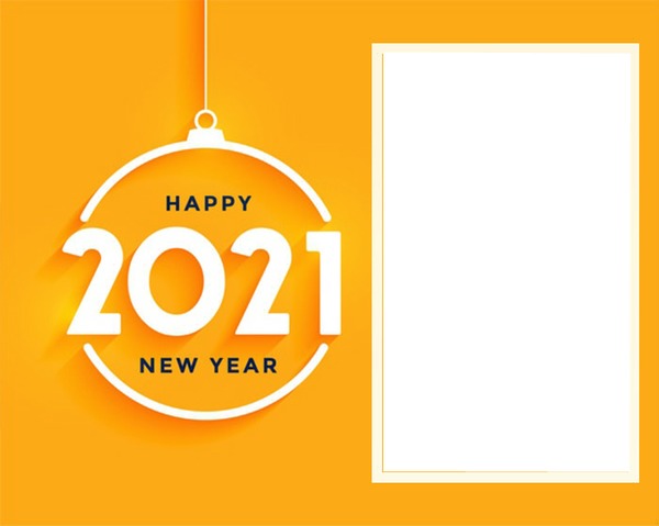 NEW YEAR 2021 Photo frame effect