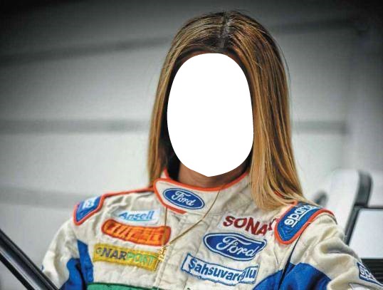 Female Rally Driver Photomontage