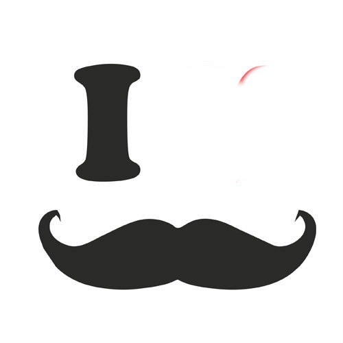 I love Moustache Fotomontažas
