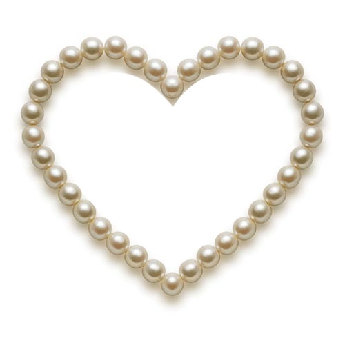 corazón de perlas. Photo frame effect