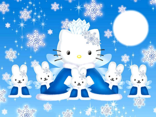 hello kitty neige フォトモンタージュ