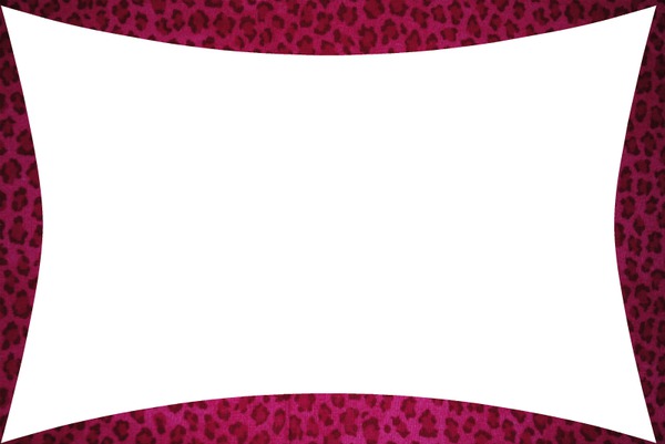 Portrait léopard pink Photo frame effect