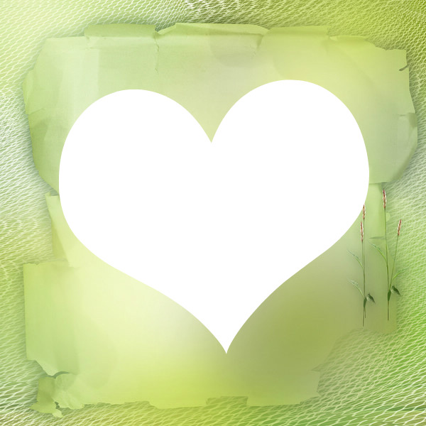 cadre coeur vert Montaje fotografico