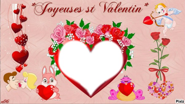joyeuses st valentin Photo frame effect