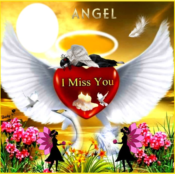 angel i miss you Fotomontaż