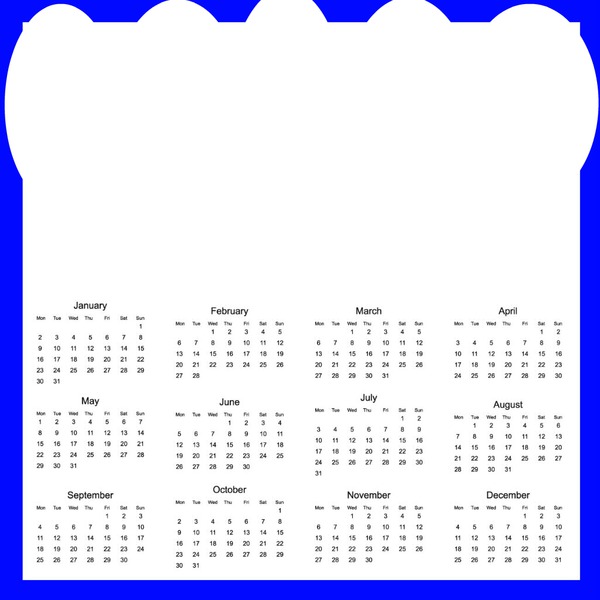 Calendar Photo frame effect