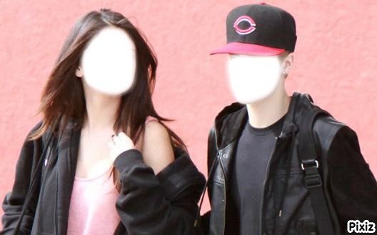 Justin Bieber et Séléna Gomez Montaje fotografico