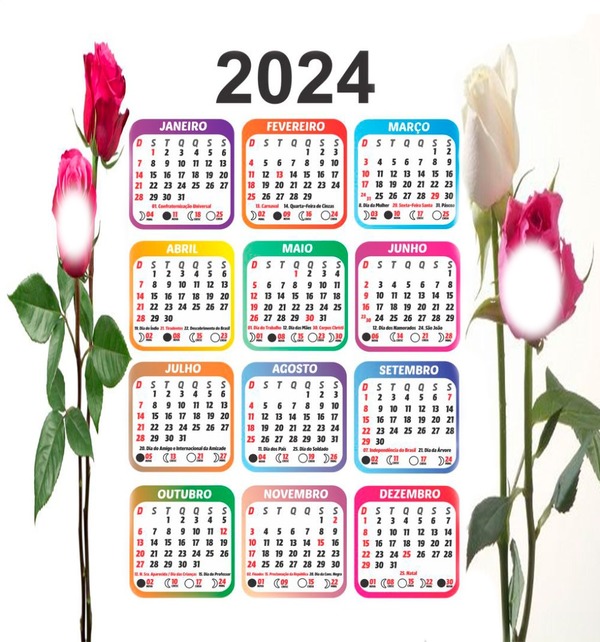 calendário 2024 Fotomontaż