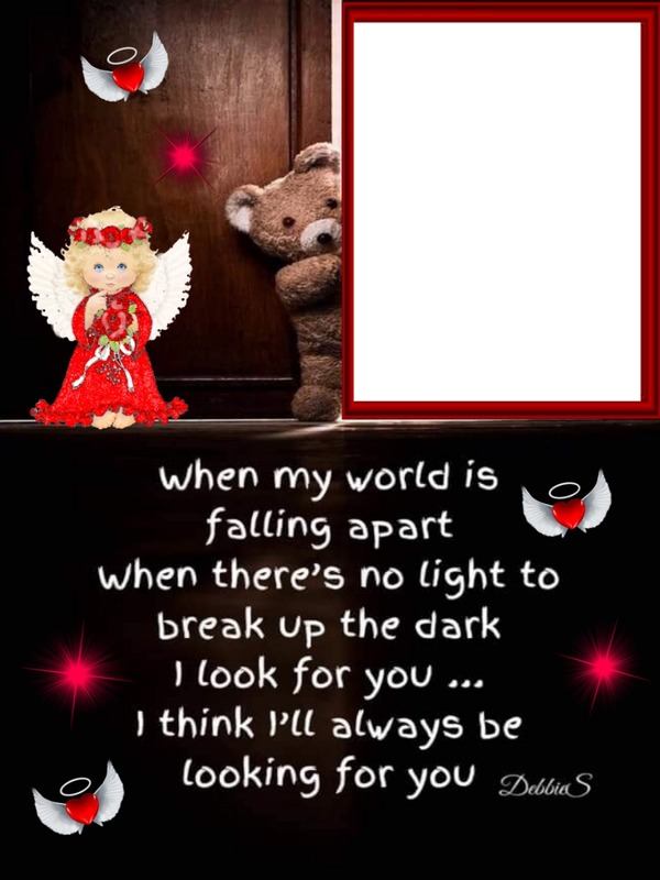 when my worls is falling apart Photo frame effect