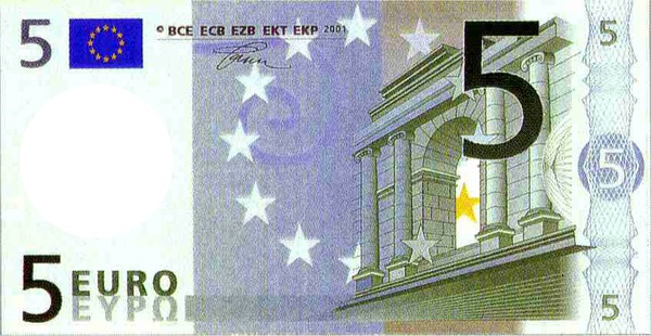 5 Euro Fotomontagem