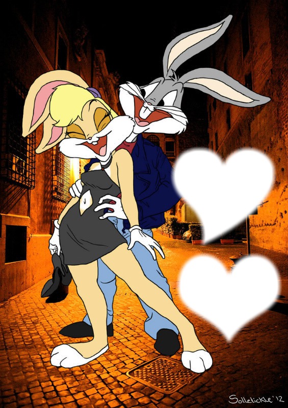 Lola Bunny end Bugs Bunny Love Valokuvamontaasi