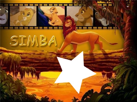 Lio king Simba Photo frame effect