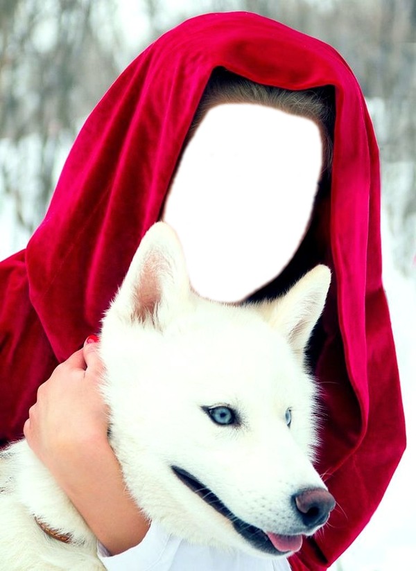 Red Riding Hood With The Wolf "Face" Photo frame effect