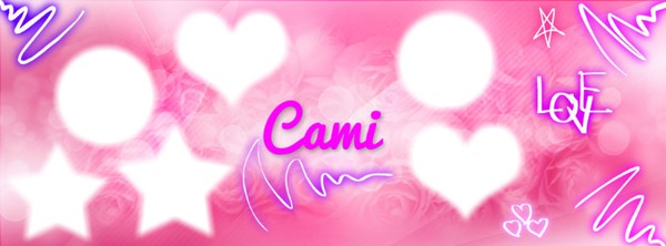Portada con el nombre "Cami" Fotomontažas