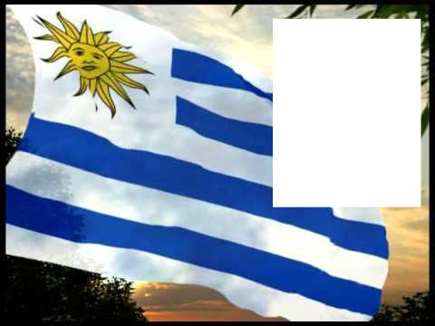 Uruguay flag フォトモンタージュ