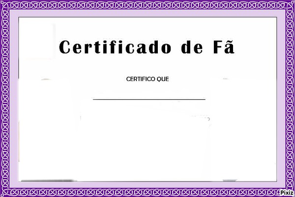 certificado de fã Fotomontaggio