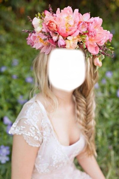 couronne rose Fotomontage