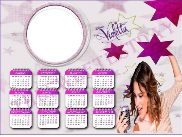 Calendario De Violetta Photo frame effect