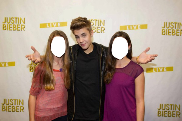 Justin y fans Fotomontage