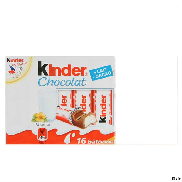 kinder chocolat フォトモンタージュ