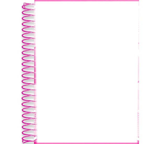 caderno rosa Fotomontagem