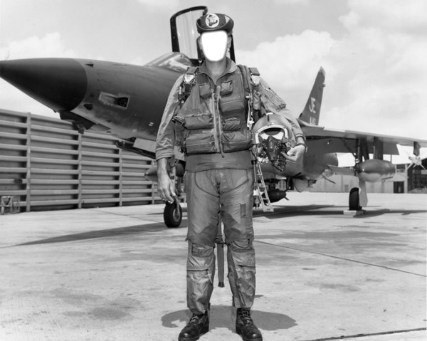 Pilote de F-105 Photomontage