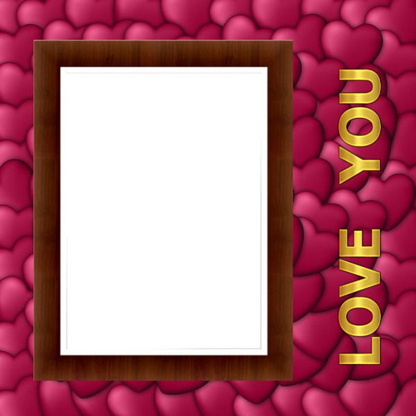LOVE YOU Photo frame effect