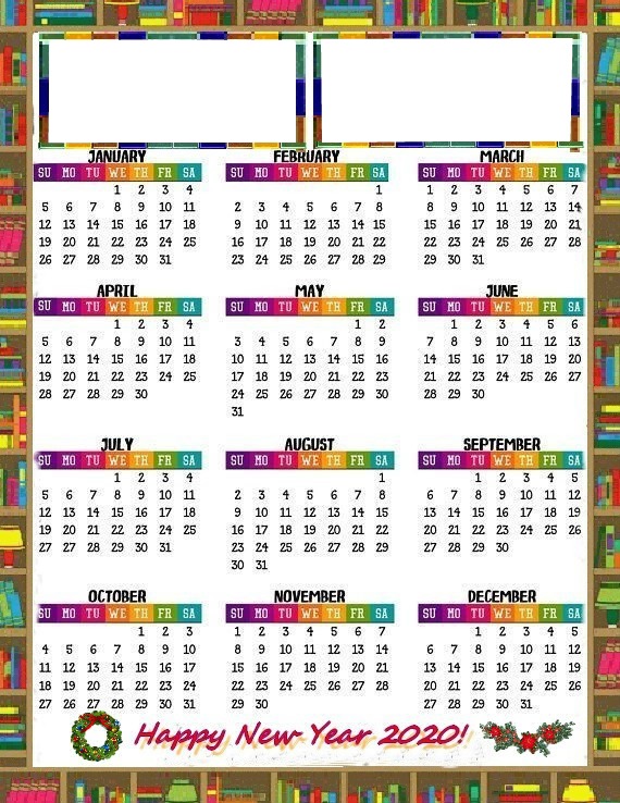 English calendar Photomontage