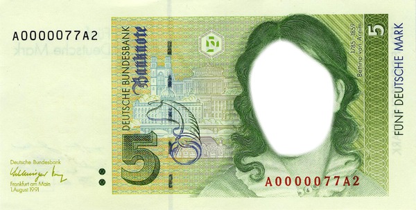 5 Deutsche Mark Φωτομοντάζ