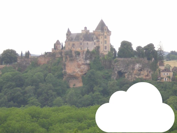 chateau de montfort en Dordogne Fotomontage