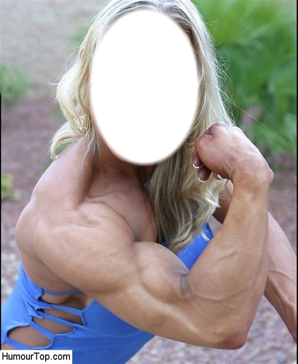 femme muscles Fotomontasje
