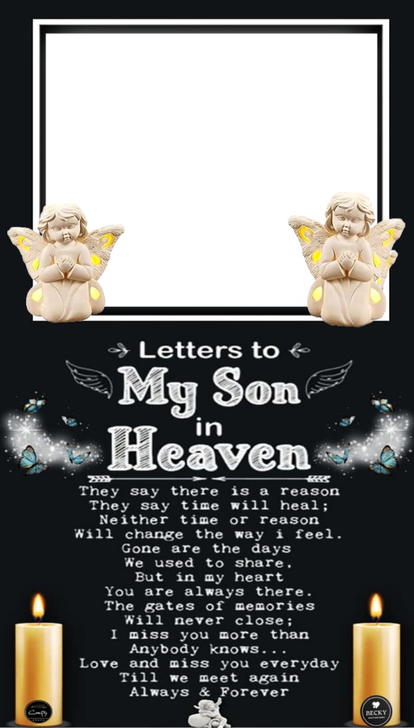letters to my son Photo frame effect