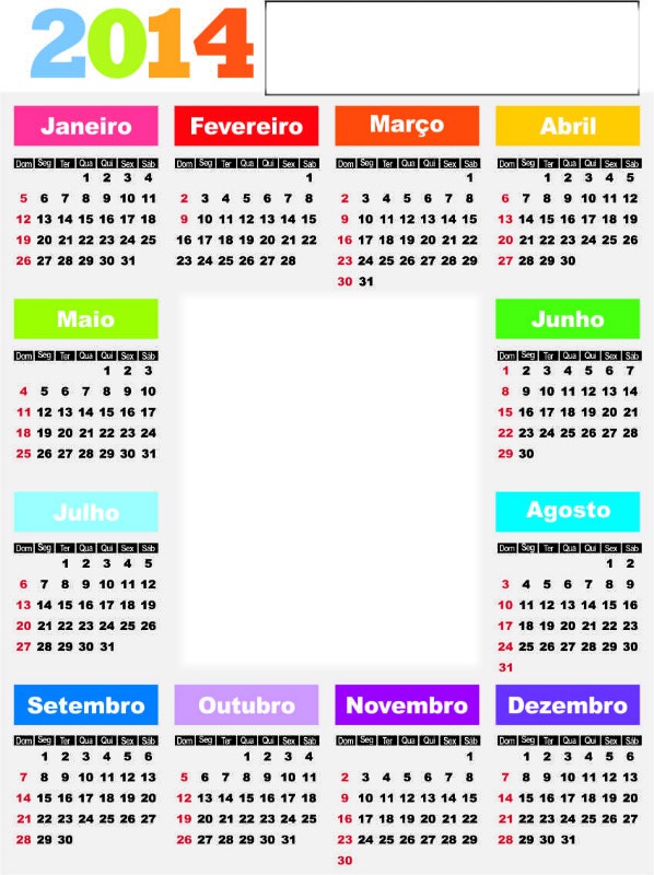 calendario 2014 Photomontage