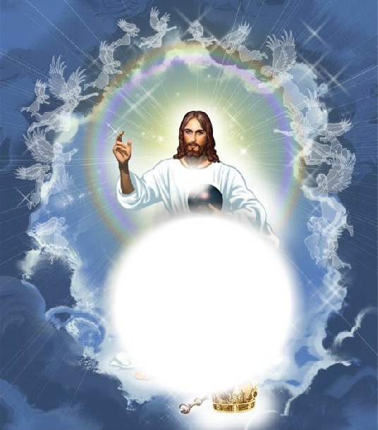 jesucristo en el cielo Fotomontaggio