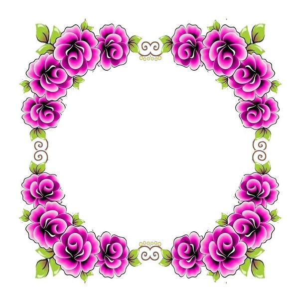 marco flores moradas. Photo frame effect