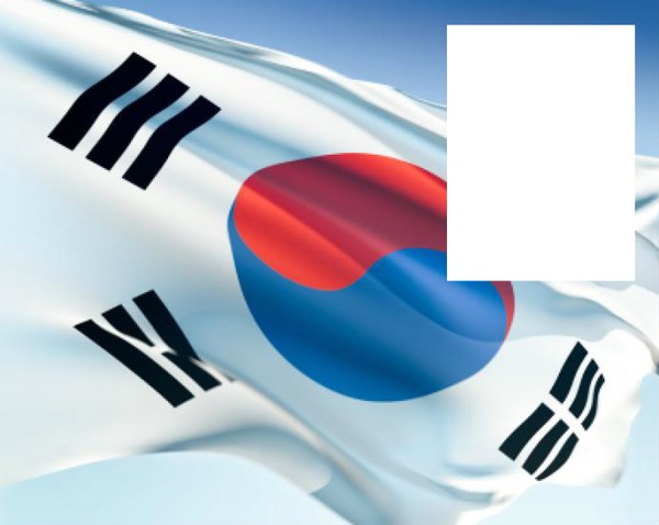 Korea flag Montaje fotografico
