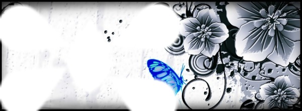 capa florida com borboleta Фотомонтаж