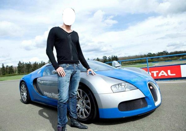 devant bugatti Photo frame effect