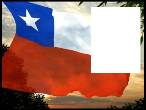Chile flag Photomontage