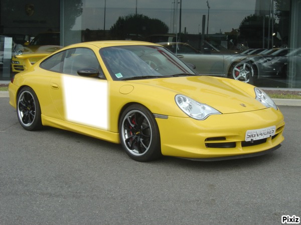 voiture jaune Fotomontaža