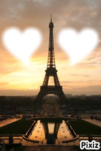 Love Paris Fotomontāža