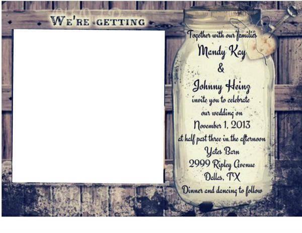 wedding invitation Fotomontáž